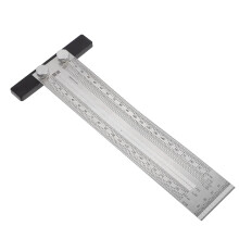 Woodworking TSquare Ruler Precision Stainless Steel DualScale Carpenter Marking Tool for Accurate Measurement