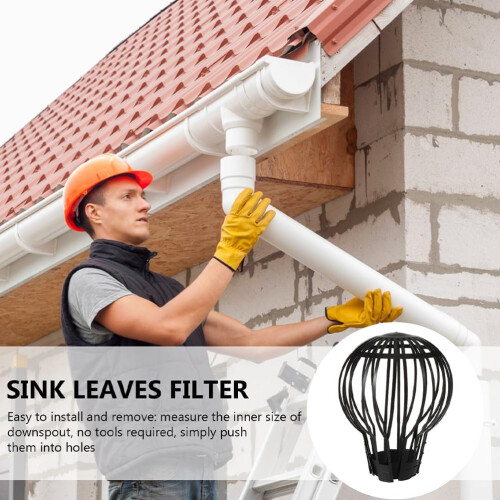 8 Pack Plastic Gutter Guards with AntiClogging Leaf Filter for Downspout Drainage Protection 1