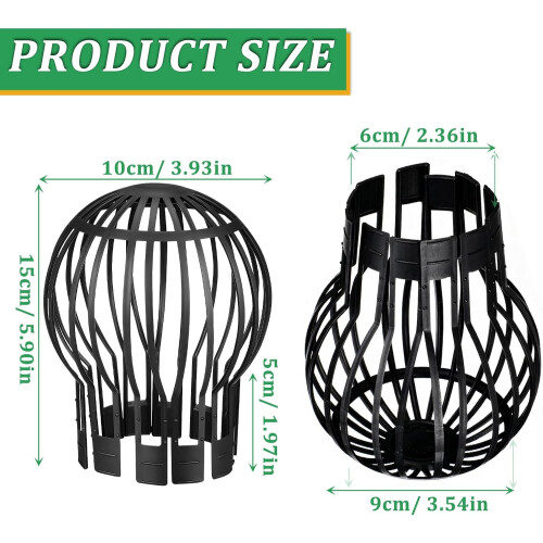 8 Pack Plastic Gutter Guards with AntiClogging Leaf Filter for Downspout Drainage Protection 2