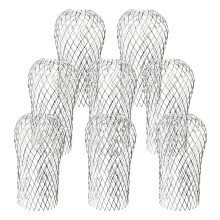 8 Pack Expandable Aluminum Gutter Guard Downspout Filter for Preventing Clogs and Leaf Protection