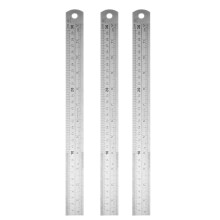 3Pcs Stainless Steel Engineering Rulers with Accurate DoubleSided Scale for Architecture and School