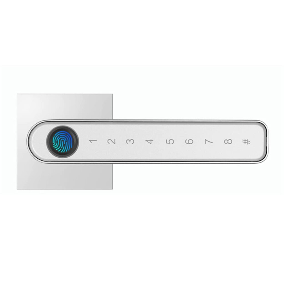 Smart Door Lock With Fingerprint And Password, App Control, Biometric Security For Home, White 9092120690781