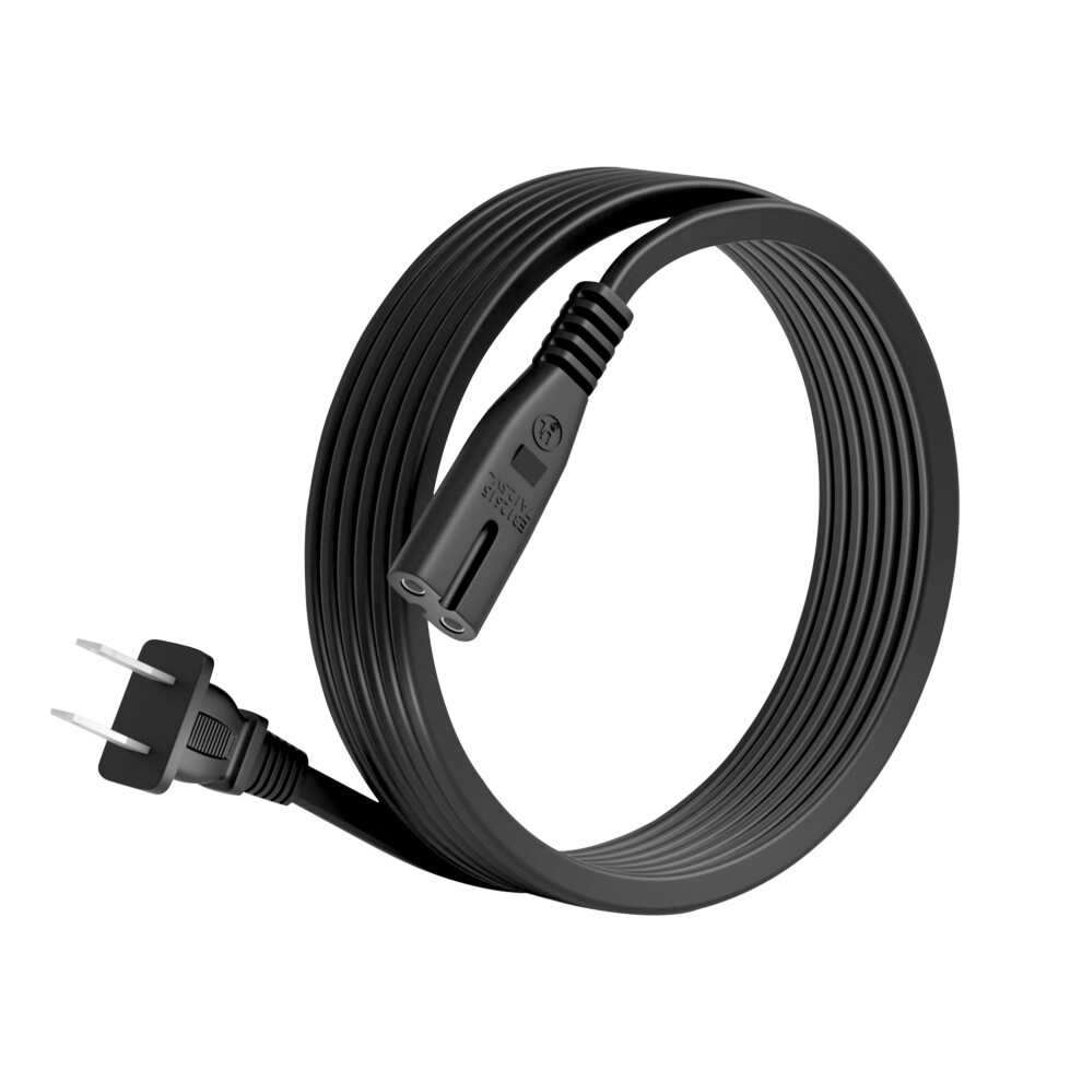 Ac Power Cord 6Ft 2 Prong Replacement Cable For Under Desk Elliptical With Copper Core Pvc 9455672199537