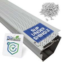 USA Made Aluminum Gutter Guards for 5 and 6 Inch Gutters, 50Year Leaf Guard System, White