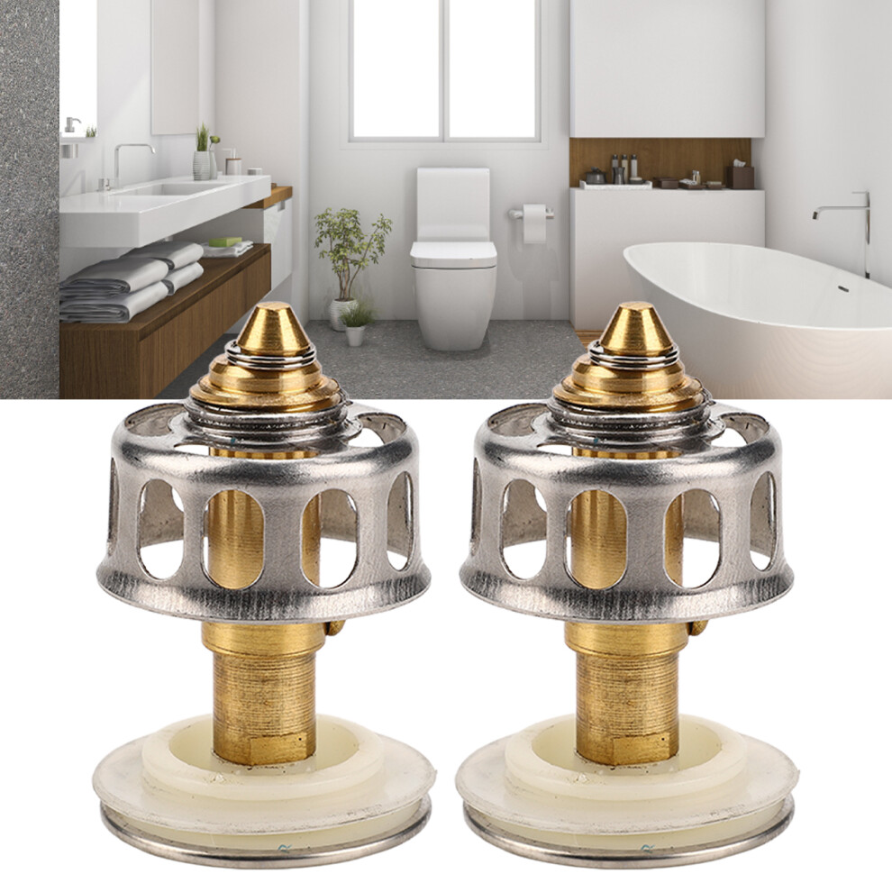 2Pcs Stainless Steel Sink Drain Stopper With Anti Clogging Filter For Household 4931390176333