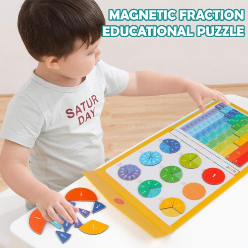 Magnetic Fraction Manipulatives Set for Classroom Learning, Visual Math Fraction Circles for Students 1