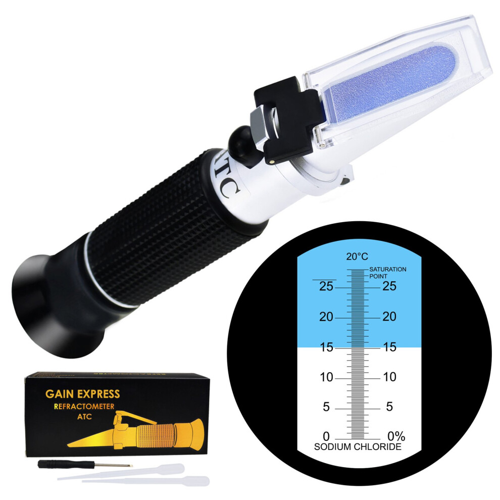 028% Salinity Refractometer With Atc Accurate Salt Meter For Sea Water Brine Pickle Soy Sauce 9073542294160