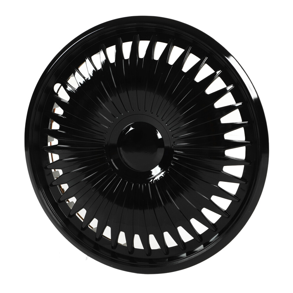 Sporty 14In Hubcaps Dustproof For Steel Rims Black 7055741596155