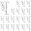 20 PCS Clear Plastic Valance Clips for Horizontal Blinds 2.17 Inch Hidden Replacement Clips 1