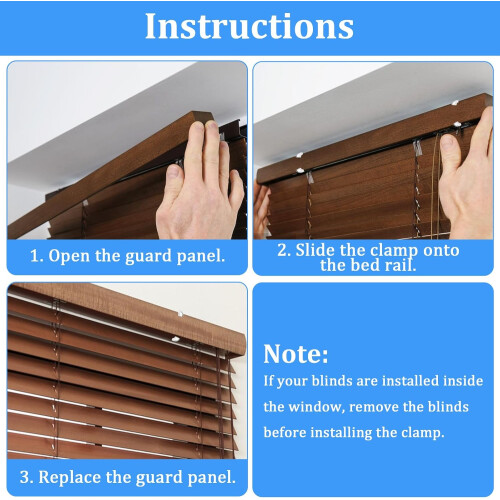 20 PCS Clear Plastic Valance Clips for Horizontal Blinds 2.17 Inch Hidden Replacement Clips 1