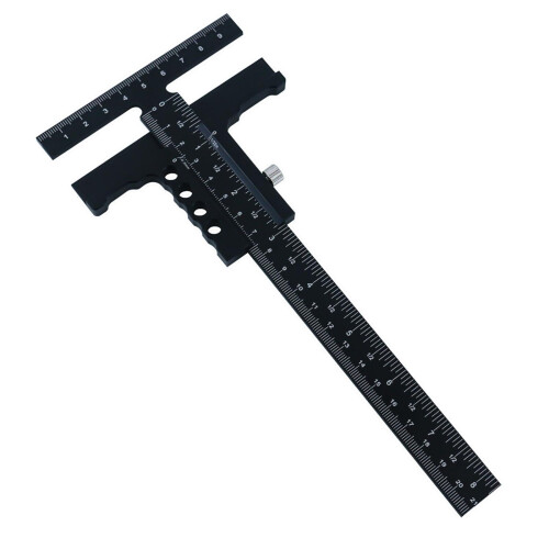 TShaped Woodworking Marking Gauge with Adjustable Slide Ruler Precision Layout Tool for Carpentry