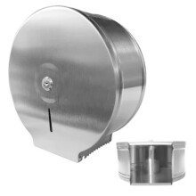 Satin Finish Stainless Steel Paper Towel and Toilet Tissue Holder 304 Durable Easy Clean Design
