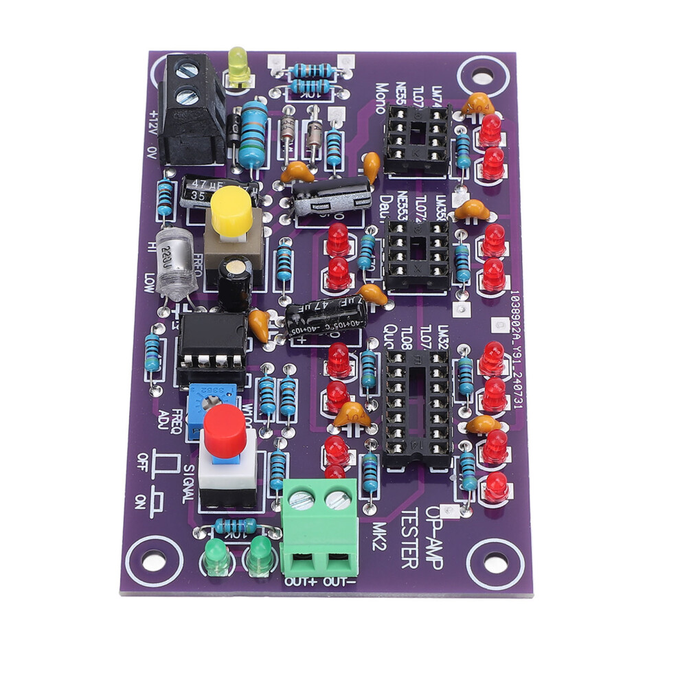 Op Amp Test Module For Single Double Quad Operational Amplifiers 12V T2 Tester 3501384091891