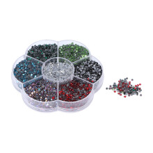 10080Pcs Flat Back Rhinestones Glass Colorful Iridescent DIY Beads S607‑1
