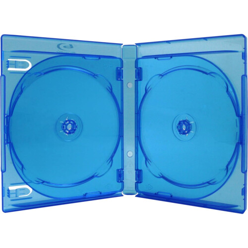BluRay Disc Case 21mm Holds Six Discs with Clear Artwork Sleeve Blue Replacement DVD Case 2