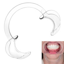 Dental Cheek Retractor C Shape Mouth Opener Reusable Autoclavable Wide Visibility Comfortable