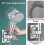 Wall Mounted Adjustable Shower Head Holder with 360 Rotation and SelfAdhesive Handheld Bracket 2