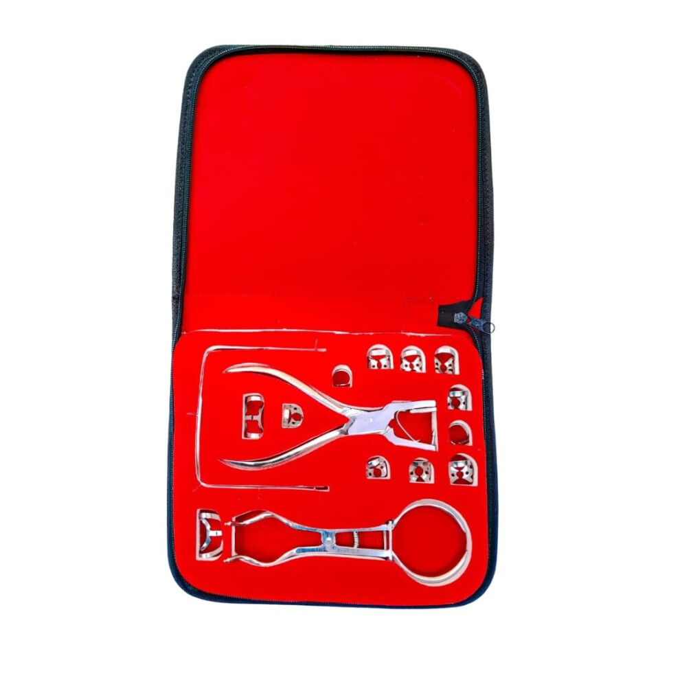 18Piece Dental Rubber Dam Kit with Frame Punch Clamps for Endodontic Isolation