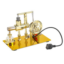 Stirling Engine Model Kit with USB Light, DIY Educational Hot Air Engine for Students and Desktop Display