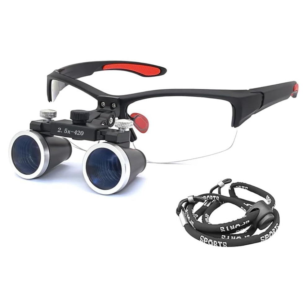 Dental Loupes 2.5X Ultralightweight Binocular Magnifier With Wide View For Jewelry And Electronics 9174973802686