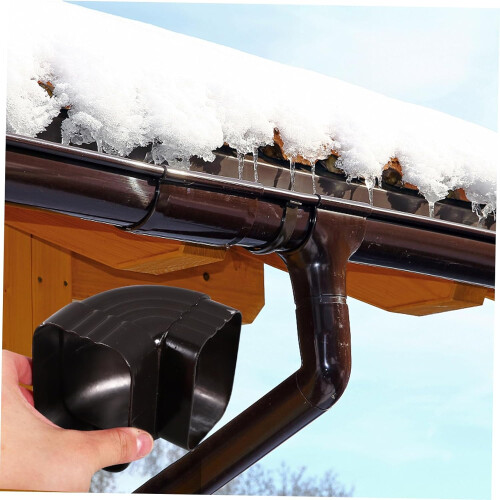 Gutter Downspout Adapter Aluminum Alloy Right Angle Elbow LeakProof Durable Rain Connector 2