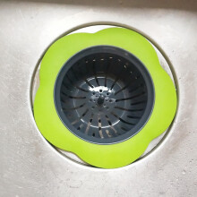 Durable Silicone Kitchen Sink Strainer Large Wide Rim 4.5in Prevents Drain Clogging Green
