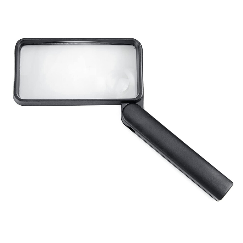 Magnifying Glass with 2.5X 8X Dual Magnification, Foldable Handheld Magnifier for Reading and Jewelry