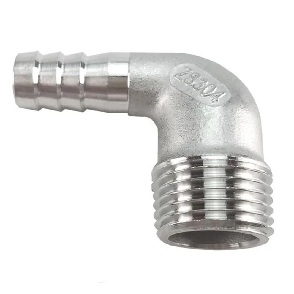 Stainless Steel 90 Degree Elbow Hose Barb Connector Bspt Male Dn32 Pressure Corrosion Resistant 9092120713794