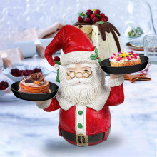 Christmas Snowman Treats Holder Santa Resin Food Tray 20x11x26cm