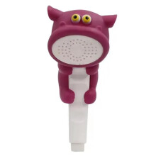 Shower Head for Kids with Suction Cup Bracket, Cute Hippo Baby Handheld Bath Sprayer, Gentle Flow