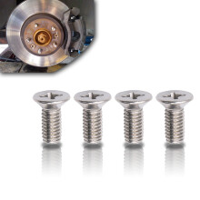 4PCS Stainless Steel Brake Rotor Screws Kit Front and Rear Bolts for Honda Hyundai Kia