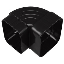 Aluminum Alloy Downspout Elbow 90 Degree Gutter Elbow Connector for Secure Rainwater Flow Black