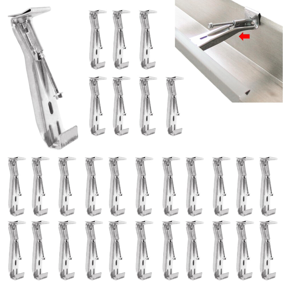 50 Pack 5 Inch Gutter Hangers With Screws, Heavy Duty Rain Gutter Brackets To Fix Sagging Gutters 9092120715026