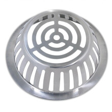 Gutter Guard Stainless Steel Downspout Strainer 5 Inch Anti Clogging Outdoor Leaf Filter Cover