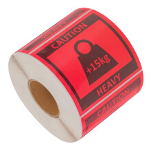 Heavy Duty Warning Labels with Secure Adhesive for Team Lift Moving Boxes and Warehouse Packaging