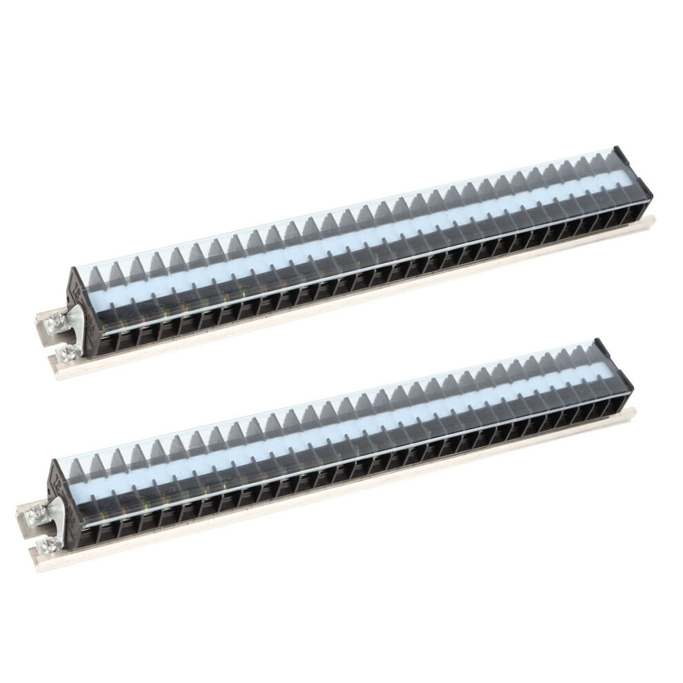 Electrical Distribution Terminal Bar 2Pcs 660V 15A Rail Mount Barrier Block 5001383735966