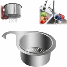 304 Stainless Steel Kitchen Sink Strainer Basket, SpaceSaving Corner Design for Fruits and Vegetables