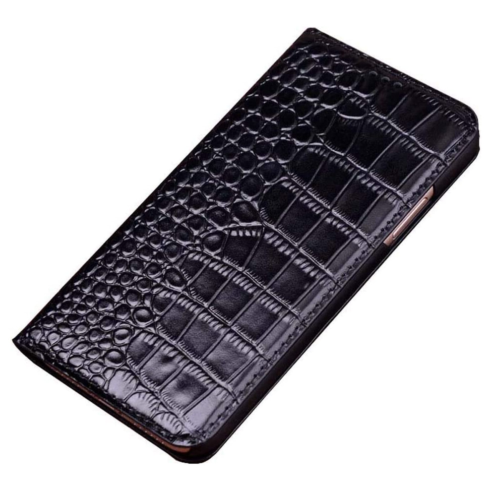 Leather Crocodile Pattern Magnetic Flip Case Shockproof Wireless Charging Compatible For Iphone 7/8 Se 2020 Black 9455672218955