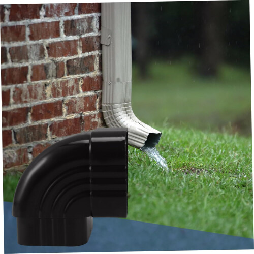 Gutter Downspout Adapter Aluminum Rain Gutter Elbow Connector Flexible Bend Easy Install 2