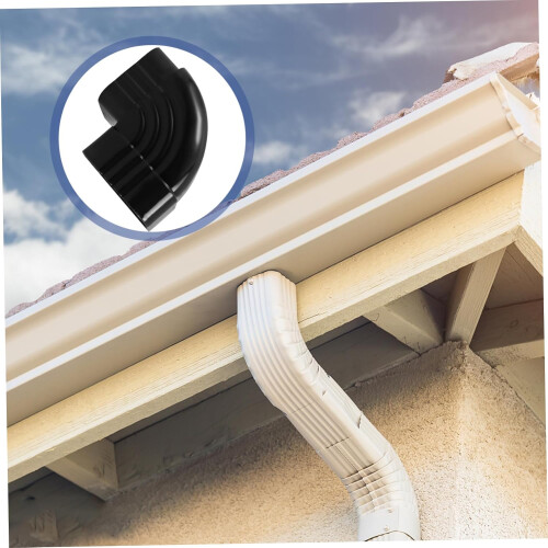 Gutter Downspout Adapter Aluminum Rain Gutter Elbow Connector Flexible Bend Easy Install 1