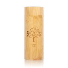 Biodegradable Bamboo Scattering Urn with Tree of Life, Secure Seal for Human or Pet Ashes