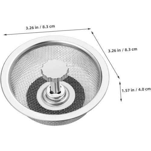 3pcs Stainless Steel Kitchen Sink Strainer RustProof Fine Mesh AntiClogging Drain Catcher 2