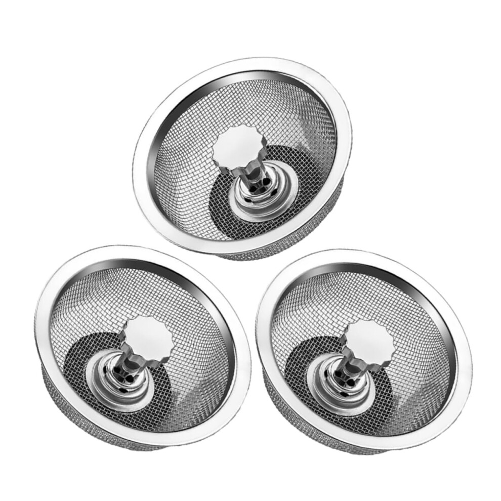 3Pcs Stainless Steel Kitchen Sink Strainer Rustproof Fine Mesh Anticlogging Drain Catcher 9169991948041