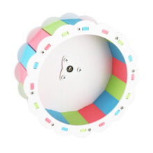 Silent Sunflower Hamster Wheel PVC 22cm, Sky Blue/Pink/Green
