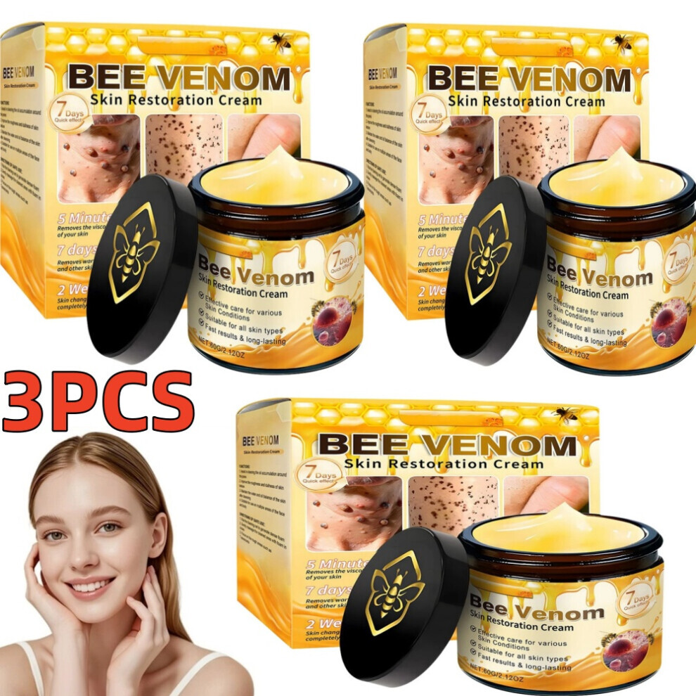 Cream 3Pcs Bee Venom Skin Restoration Professional Bee Venom Skin Deeply Clean
