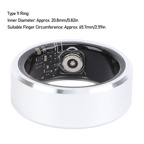 Smart Health Ring Typ 11 Silber 18mAh + 400mAh 1