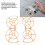 2 piezas de protector de hélice de plástico para NEO naranja 5