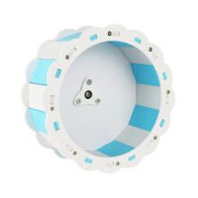 Silent Sonnenblumen Hamster Laufrad 19cm PVC Haustier-Spielzeug Himmelblau & Weiß