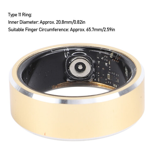 Smart Ring Gesundheits-Tracker 18mAh IP68 Gold Größe 11 1