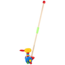 Wooden Baby Walker with Cartoon Animal Design, Montessori Push Walker for 1 Year Old